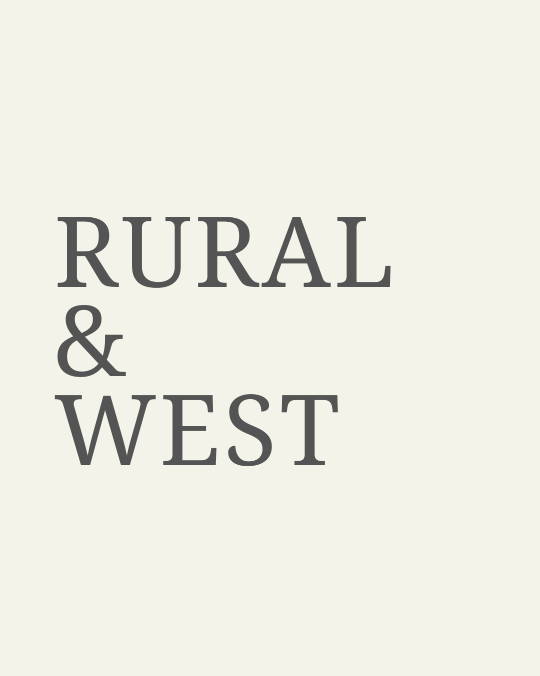 Rural and West 